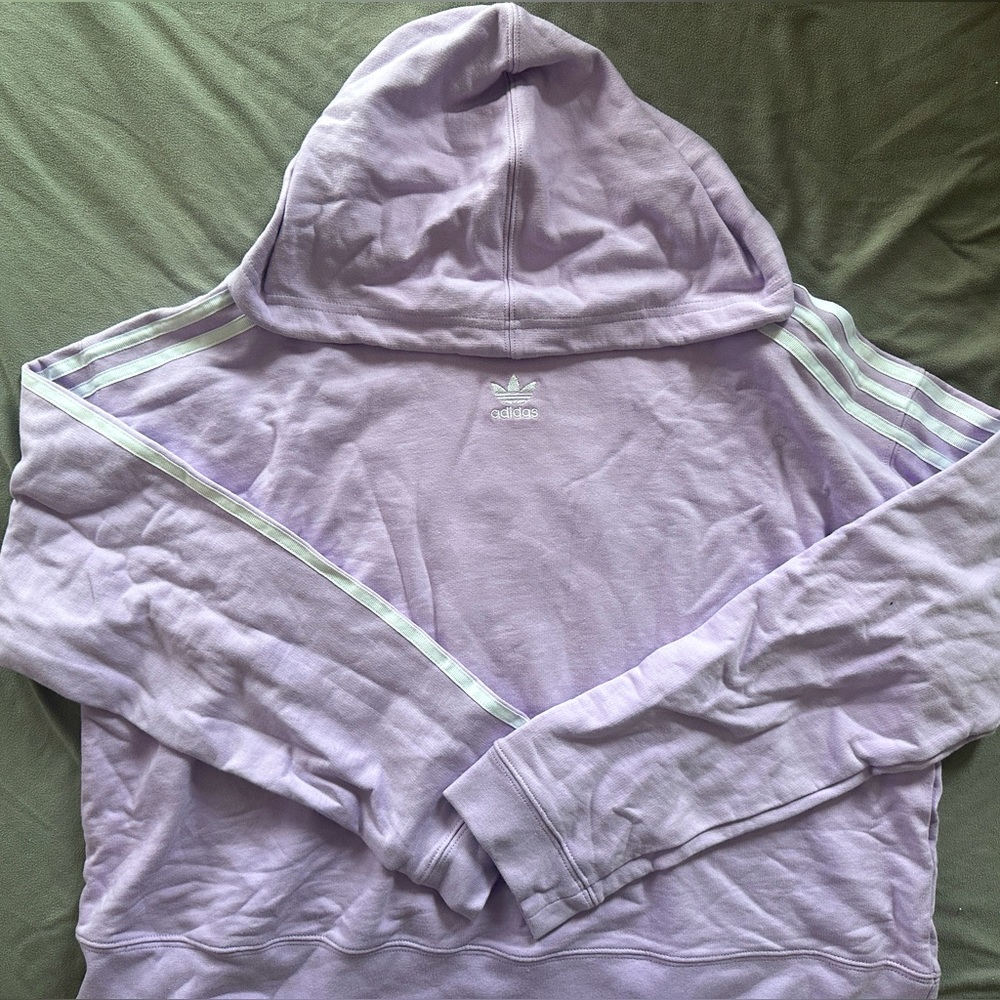 Adidas Lilac cropped hoodie